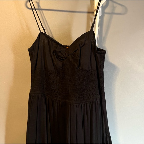 NWT Free People Sundrenched Solid Maxi Dress in Black size large originally $148 - Picture 3 of 6